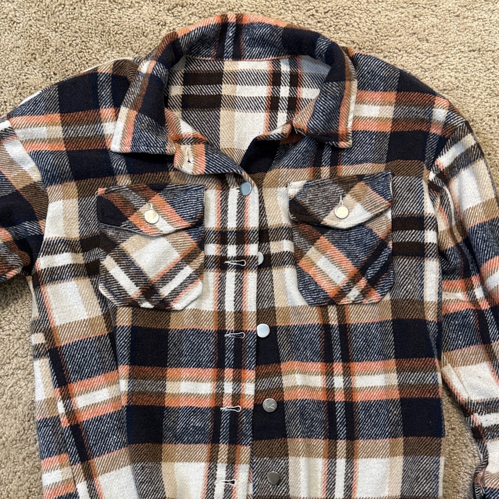Plaid Button Down Shirt - Multicolor